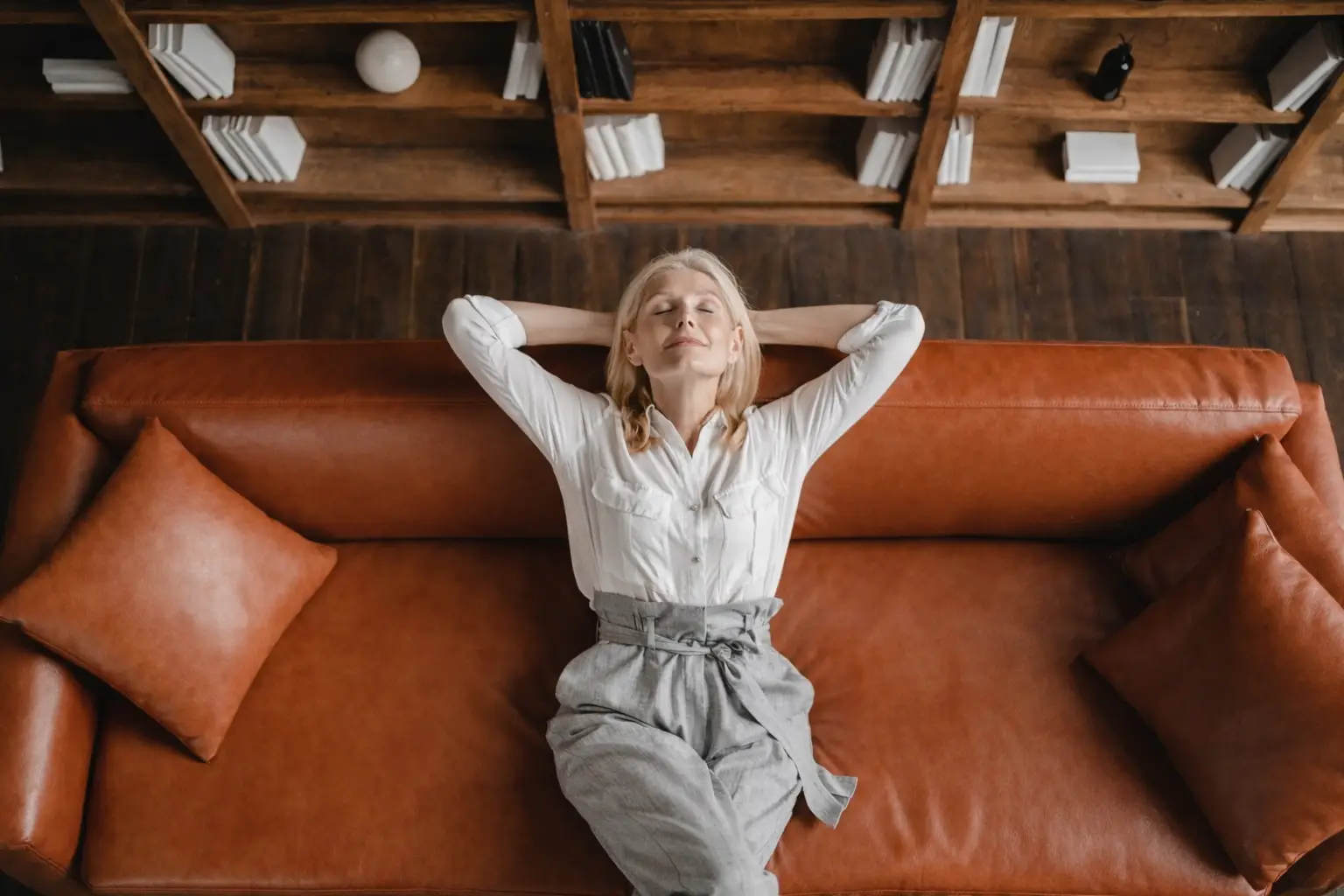 A business leader taking a restorative pause